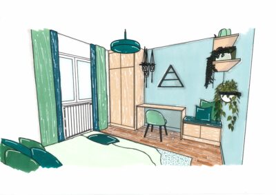 dessin architecte d'intérieur